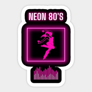 neon 80s dance class Sticker